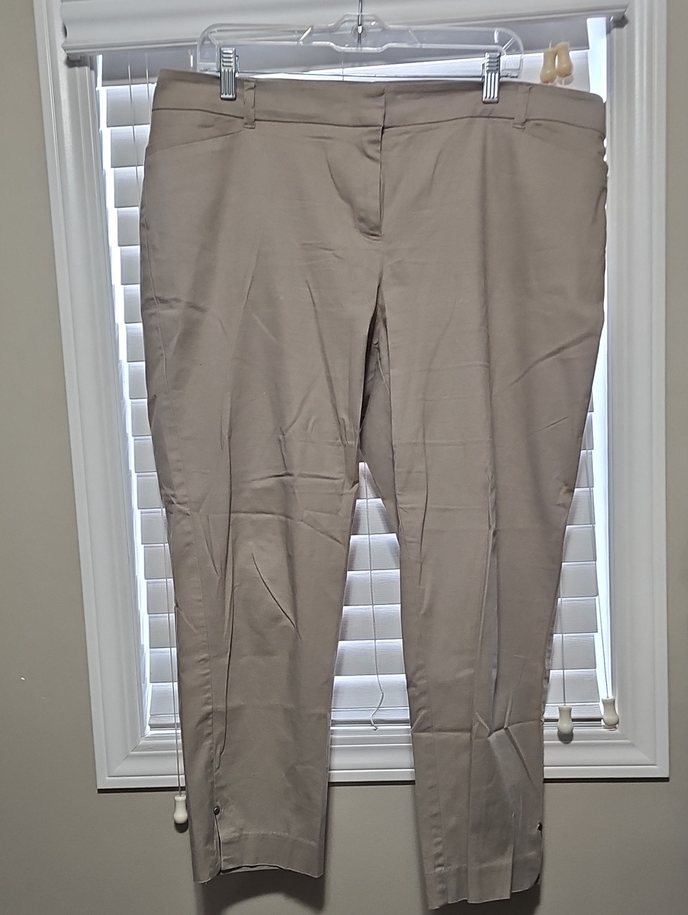 Van Heusen Taupe Ankle-Length Stretch Pants